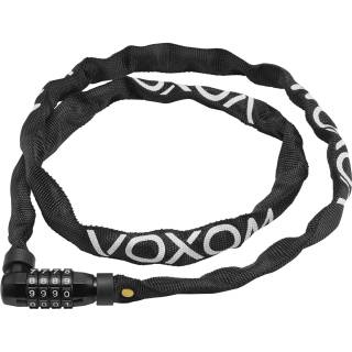 Voxom Fahrradschloss Sch2 schwarz, Zahlencode 4-stellig, 4mm x 1200mm