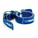 XLC Sattelklemme Schnellspanner 34,9mm blau