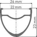 FELGE DT R 500 28 ZOLL DISC 24L