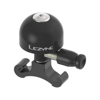 Lezyne Classic Brass Klingel, S schwarze Klingel, schwarze Halterung