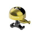Lezyne Classic Brass Klingel, S schwarze Klingel, schwarze Halterung