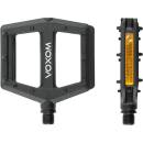 Voxom MTB Flat Pedale Pe23;schwarz, Kunststoff-Körper,;7mm Boron-Achse, Industriellager