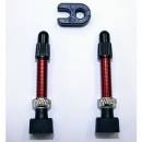 Progress Tubeless Ventile aus Aluminium nur 3g je Ventil rot