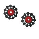SunRace SP856 11z Schaltrollenset 2 pcs.  schwarz-rot