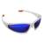 Trivio Sportsonnenbrille rahmenlos mit 3x Wechselgläsern Imaginair weiß-rot matt