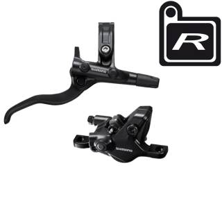 Shimano M4100 Disc Brake Set rechts HR 2-Kolben  Resin ohne Fin schwarz