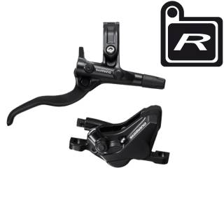 Shimano M4100 Disc Brake Set links VR 4-Kolben  Resin ohne Fin schwarz