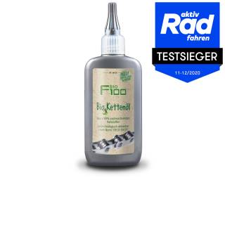 F100 BIO Kettenöl 100 ml Recycling-Tropfflasche