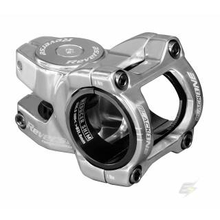 REVERSE Vorbau Black-ONE Titanium D-2 35mm Ø31,8 &  Ø35mm (Silber) inkl. Top Cap, Schraube, Kralle