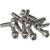 REVERSE 12x Stahl Pedal Pins US Size, Large 13mm für Escape Pro + Black ONE + Base (Silber)