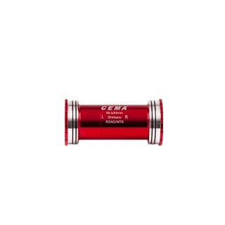 CEMA Innenlager BB86-BB92 für Shimano W: 86,5/92 x ID: 41 mm Edelstahl - rot, Interlock