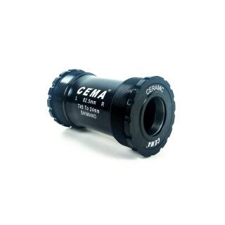 CEMA Innenlager T45 für Shimano W: 82,5 - M45x1,0 Edelstahl - schwarz