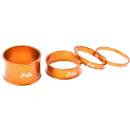 JRC Machined Anodised Headset Spacers Orange