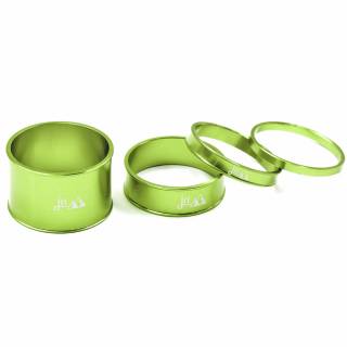 JRC Machined Anodised Headset Spacers Acid Green