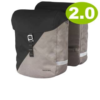 Racktime Doppeltasche VIDA 2.0 24 Liter Inkl. Snapit Adapter 2.0 carbon black/stone grey