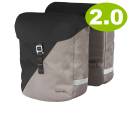 Racktime Doppeltasche VIDA 2.0, carbon black/stone grey