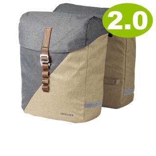 Racktime Doppeltasche HEDA 2.0 24 Liter Inkl. Snapit Adapter 2.0 desert sand/dust grey