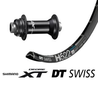 Laufrad XT 8110 VR mit DT Swiss H522 E-Bike Ø 584 mm Disc,Steckachse 15x100,Sapim Race schwarz 32 L