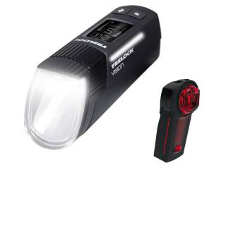 Trelock Beleuchtungsset LS 760 I-GO® VISION / LS 740 I-GO® VECTOR SIGNAL   100 Lux / USB / Akku