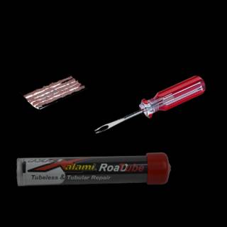 MaXalami Road Tube Reparatur Set für schlauchlose Reifen Werkzeug + 5 Flickstreifen