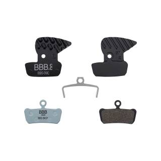 BBB Bremsbelage DiscStop Coolfin, organic w/cooling fins comp. Avid XO Trail schwarz/steelblau