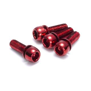 REVERSE Bremsadapter-Schraubenset - 4 Stk. M6x18mm (Rot)