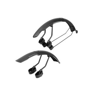 Topeak TetraFender G1 & G2 Fender Set - Befestigung:Klettgurte an der Gabel & den Sitzstreben;Gewichte:G1: 194 g, G2: 340 g;Kompatibilität:Gabelbreite (G1): 70 - 100 mm, Sitzstrebenbreite (G2): 70 - 100 mm, Laufradgröße: 32
