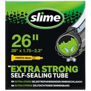Schlauch Slime Smart Tube 26 x 1.75-2.125 selbstdichtend, SV - Sclaverand-Ventil 40mm