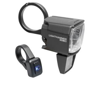 Trelock E-Bike-Scheinwerfer LS 890 HB LIGHTHAMMER High Beam 100/130 Lux, 12V Inkl. Halter ZL HB 400-318/350,Fernlicht schwarz